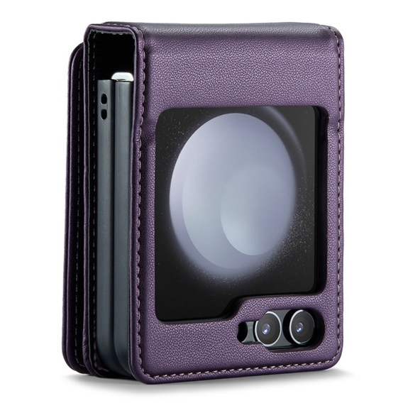CASEME флип-кейс для Samsung Galaxy Z Flip5 5G, Litchi Wallet, фиолетовый