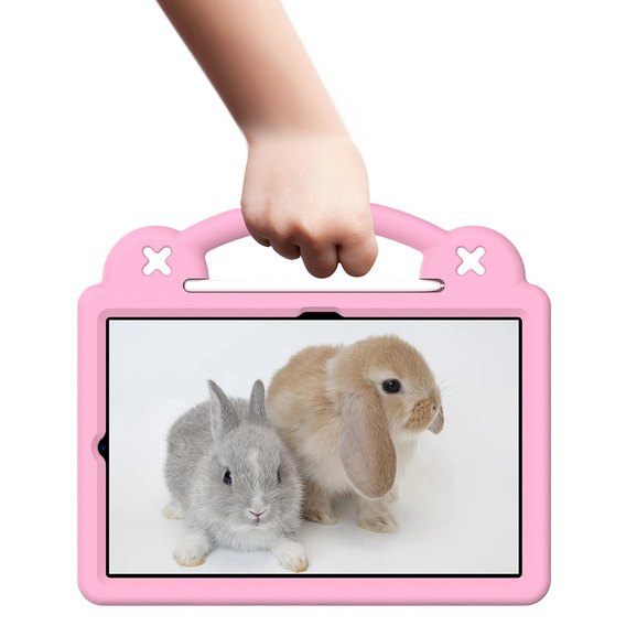 Детский чехол для Samsung Galaxy Tab S6 Lite 10.4 2020/2022 / Tab A7 2020 T500 / T505 / Tab S6 T860/T865, Cute Patterns, с подставкой, розовый