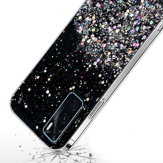 Чoхол до Vivo S7E/ Y73S/ Y70/ V20 SE, Glittery, чорний