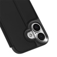 Чехол Dux Ducis для iPhone 17, Skin Pro, с клапаном, со слотом для карт, черный