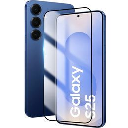 3D загартоване скло для Samsung Galaxy S25, чорна рамка