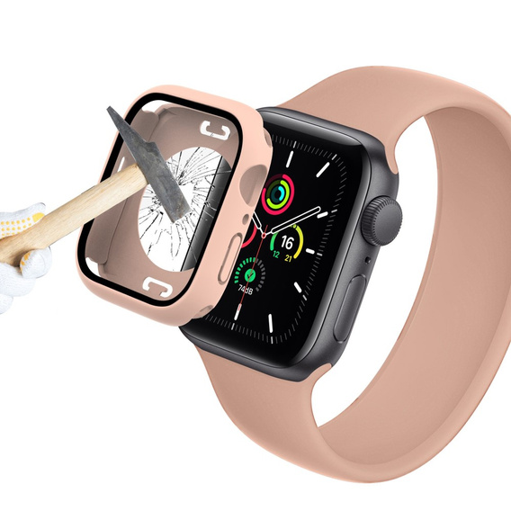 2в1 чохол та захисне скло для годинника Apple Watch 7/8/9 45mm, Pink