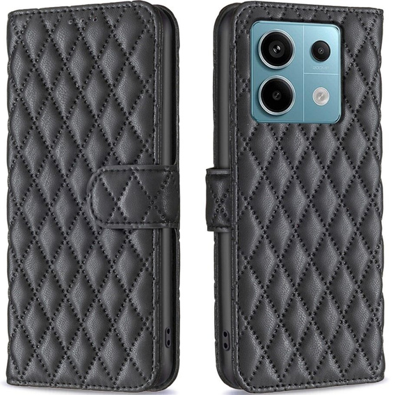 Откидной чехол для Xiaomi Redmi Note 13 Pro 5G, Wallet, BINFEN COLOR, чёрный