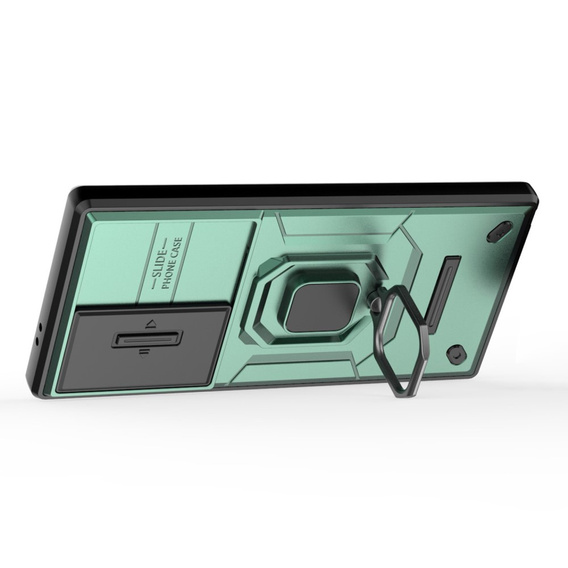 Чохол для Samsung Galaxy S24 Ultra, KickStand Camera Lens, зелений