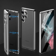 Чохол для Samsung Galaxy S22 Ultra, Magnetic Dual Glass, сріблястий