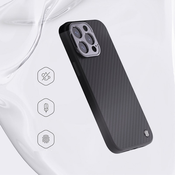 NILLKIN Чохол для iPhone 15 Pro Max, CamShield Carbon Case, чорний