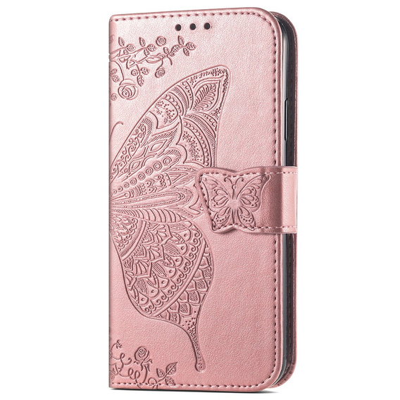 Чохол-книжка для Xiaomi 14T Pro, Butterfly, рожевий rose gold