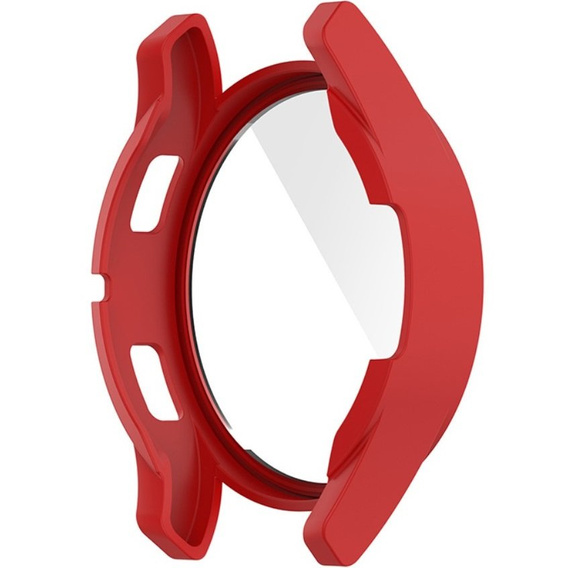 2в1 чехол и защитное стекло для часов Samsung Galaxy Watch 4 44mm, Red