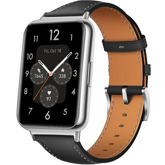 Кожаный ремешок для часов Huawei Watch Fit 2, Black