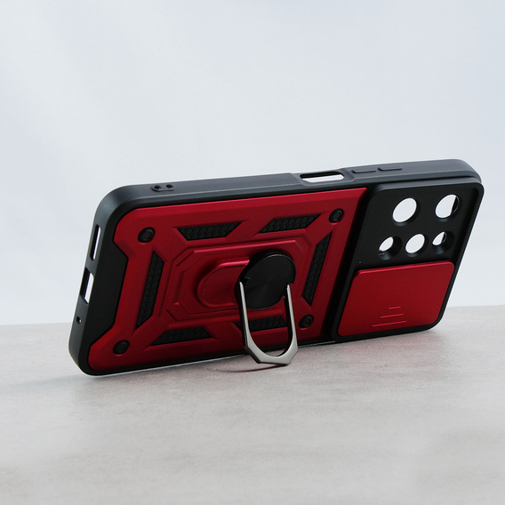 Чохол NOX Camera Slide Xiaomi Redmi 12, CamShield Slide, червоний