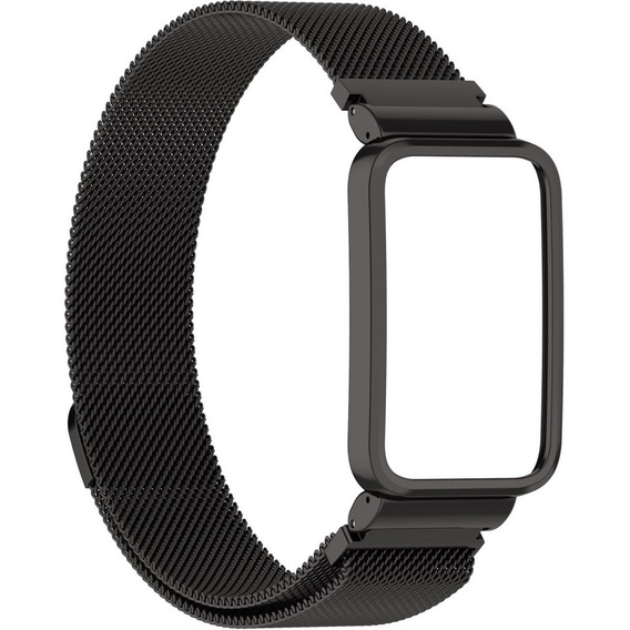 Металический браслет с чехлом для часов Xiaomi Mi Band 7 Pro, Black