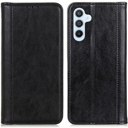 Чoхол до Samsung Galaxy S24+ Plus, Wallet Litchi Leather, чорний