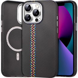 Чохол для iPhone 13, Carbon Fiber MagSafe, чорний