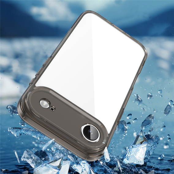 Силиконовый чехол для iPhone Air, с жесткой задней стенкой, дымчато-черный