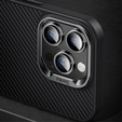 Чехол BENKS Kevlar для iPhone 15 Pro Max, для MagSafe, Carbon Fiber, чёрный