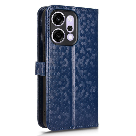Чехол с откидной крышкой для Oppo Reno 14, Wallet Rhombus, синий