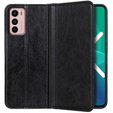 Чoхол до Motorola Moto G42 4G, Wallet Litchi Leather, чорний