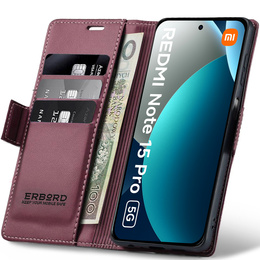 Чохол з клапаном ERBORD Glossy Litchi для Xiaomi Redmi Note 15 Pro 5G