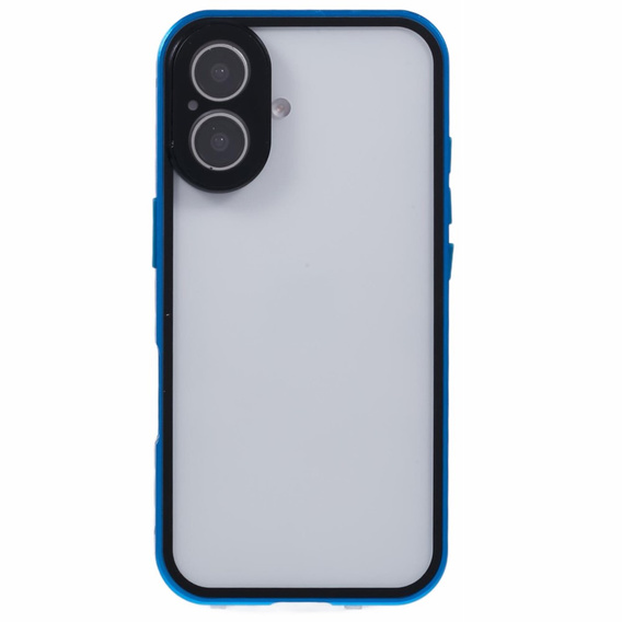 Чехол для iPhone 16, Magnetic Dual Glass, синий