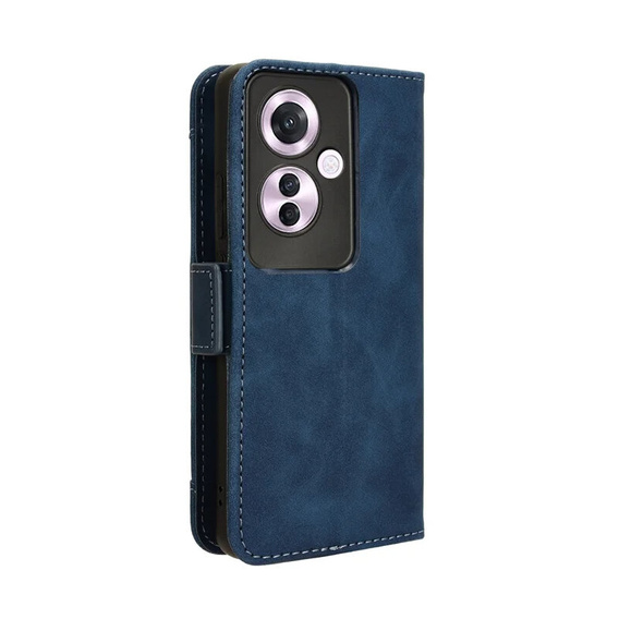 Откидной чехол для Oppo Reno 11F 5G, Card Slot, темно-синий