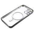 Чохол для iPhone 12, Electro MagSafe, чорний + Скло на екран