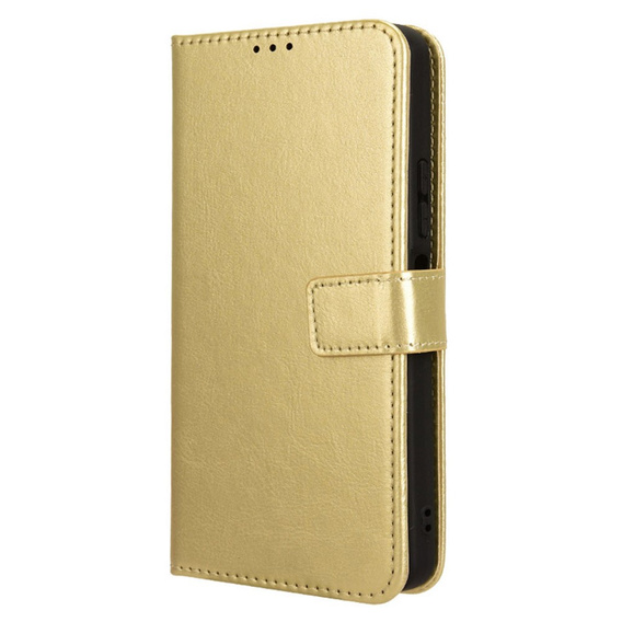 Футляр з клапаном для Xiaomi Redmi A3, Crazy Horse Wallet, золотий