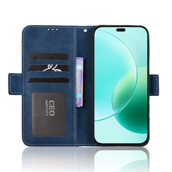 Футляр з клапаном для Honor 400 Lite, Card Slot, темно-синій