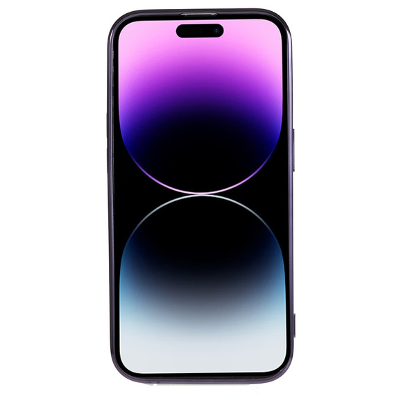 Чехол для iPhone 14 Pro, Electro MagSafe, фиолетовый + стекло для экрана