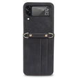 Чехол Leather Card Slots для Samsung Galaxy Z Flip3 5G, Black