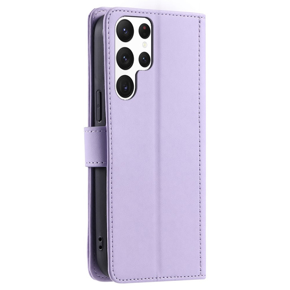 Чохол-сумка для Samsung Galaxy S25 Ultra, Rhombus Crossbody Leather, фіолетовий