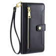 Откидной чехол для Samsung Galaxy M15 5G, Wallet Zipper Pocket, чёрный