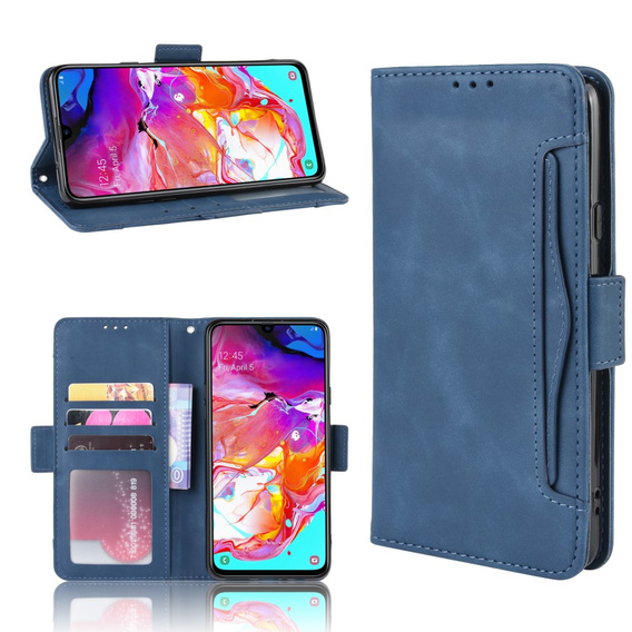 Футляр з клапаном для Samsung Galaxy A20s, Card Slot, темно-синій