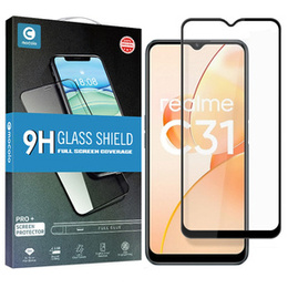 Mocolo Full Glue закаленное стекло для Realme C31, чёрная рама