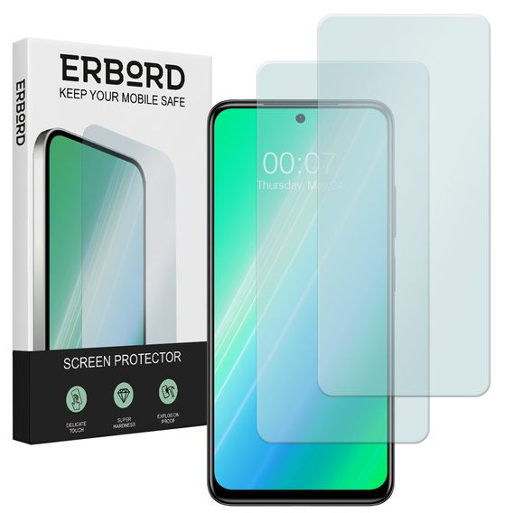 2x Загартоване скло для Realme GT Neo 3, ERBORD 9H Hard Glass на екрані