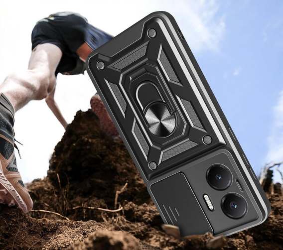 Чехол NOX Camera Slide Xiaomi Poco F7, CamShield Slide, чёрный