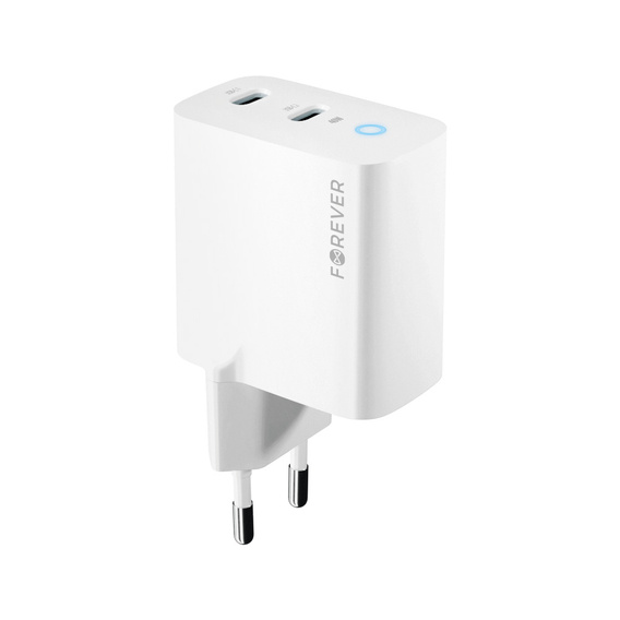 Зарядное устройство Forcell 65W GaN 2x USB C 1x USB A , White