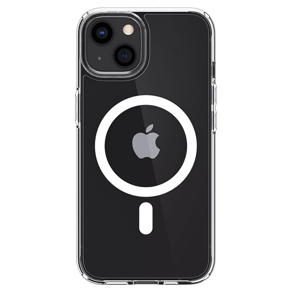 Чехол MagSafe Spigen для iPhone 13 Mini, Ultra Hybrid, белый + 9H закаленное стекло