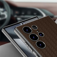 Чехол до Samsung Galaxy S24 Ultra, GKK Woven Leather, кофе