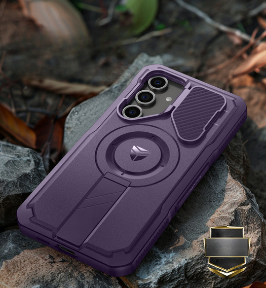 Броньований чохол для Samsung Galaxy S24 FE, Dexnor Full Body (Two Frames), фіолетовий