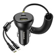 Baseus Автомобильное зарядное устройство 2-Port USB i USB Type-C PD40W/QC3.0 - Grey