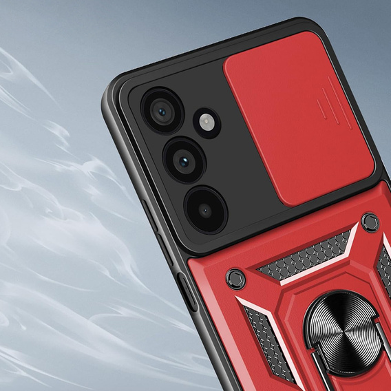 Чехол NOX Camera Slide Samsung Galaxy S25 FE, CamShield Slide, красный