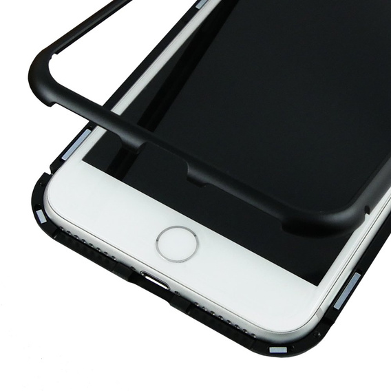 Магнитный задний стеклянный чехол для iPhone 7 Plus / 8 Plus - Black