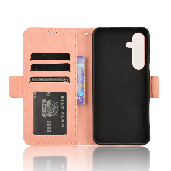 Откидной чехол для Samsung Galaxy S25 FE, Card Slot, розовый