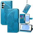 Откидной чехол для Samsung Galaxy S25 FE, Butterfly, синий
