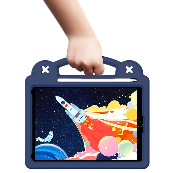 Дитячий чохол для планшета iPad 10.2" 2021/2020/2019 (9/8/7 gen.) / Air 10.5" 2019 (3 gen.), Cute Patterns, з підставкою, темно-синій