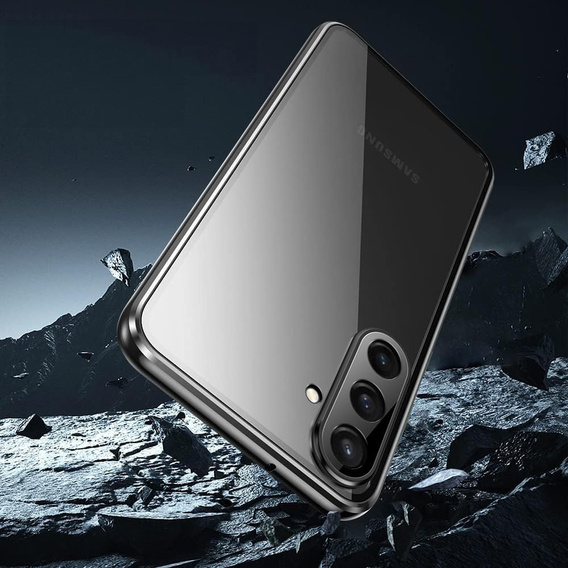 Чехол для Samsung Galaxy A56, Magnetic Dual Glass, чёрный