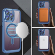 Чехол для iPhone 15 Pro, ERBORD Impact Guard, MagSafe, синий
