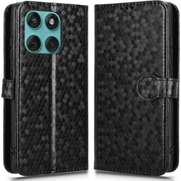 Флип-кейс для Motorola Edge 60 / 60 Fusion, Wallet Rhombus, чёрный