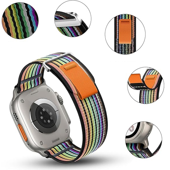 Нейлоновый ремешок для Apple Watch 1/2/3/4/5/6/7/8/9/10/SE/Ultra/Ultra 2 42/44/45/49MM