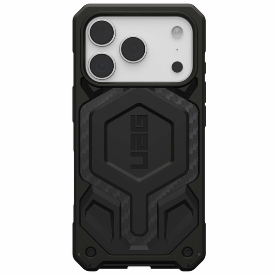 Чохол Urban Armor Gear для iPhone 17 Pro Max, Monarch Pro Kevlar MagSafe, вуглецеве волокно
